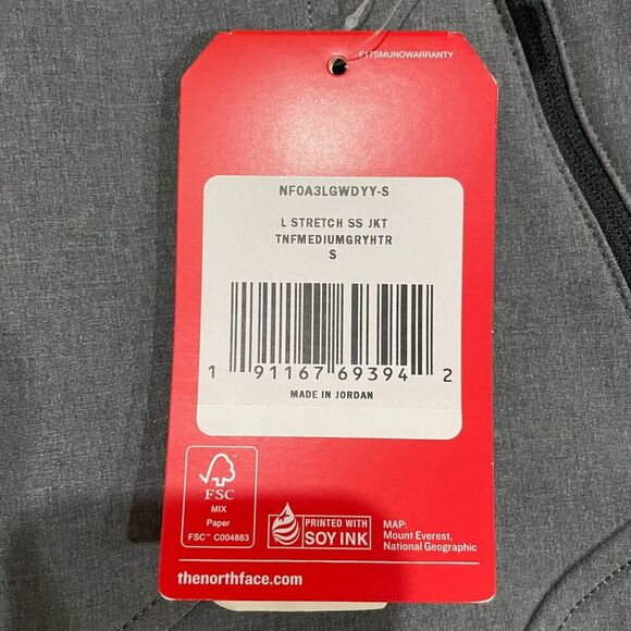 The North Face NF0A3LGW Grey Tech Stretch Soft Shell Jacket Women's S Yacht Logo - Picture 7 of 16
